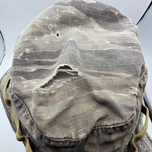 Mil Spec Hot Weather Type II Boonie Cap Mens Size 7 3/4 Green Ripstop Bucket Hat - Picture 9 of 9